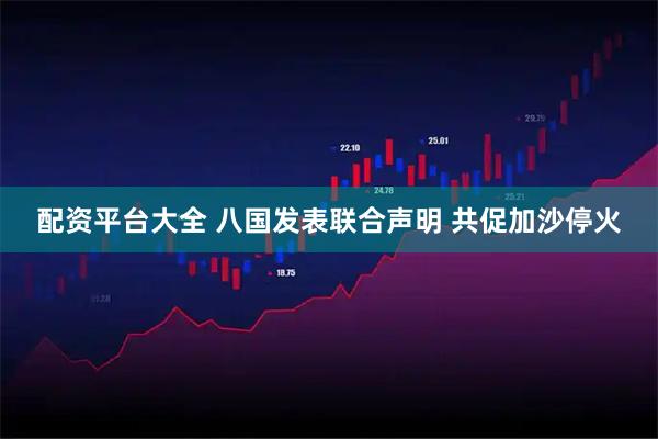 配资平台大全 八国发表联合声明 共促加沙停火